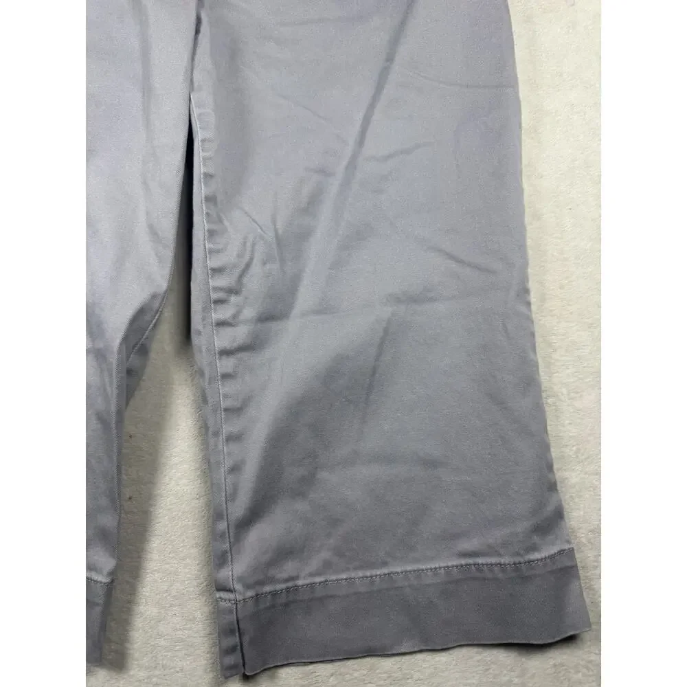 J Crew Stretch Favorite Fit Womens 8 Gray Cropped Capri Pants Flat Front